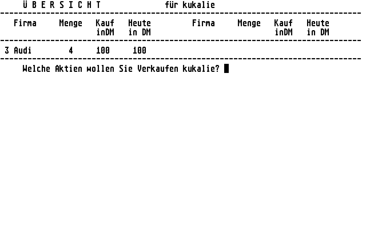 Auto-Börse atari screenshot